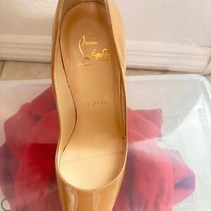 Christian Louboutin Nude So Kate 120mm Patent Leather Pumps
